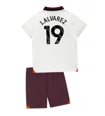 Maillot de foot Manchester City Julian Alvarez #19 Extérieur enfant 2023-24 Manches Courte (+ pantalon court)